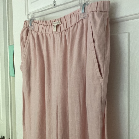 Eileen Fisher Pink Linen Pants - Picture 4 of 9